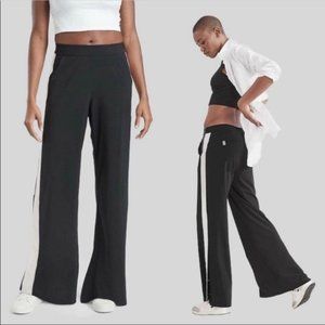 ATHLETA Black and White Gramercy Track Pants Size 14
